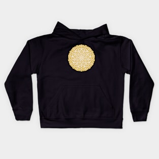 Mustard and White Mandala Kids Hoodie